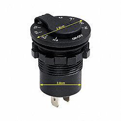 DS2013-V-S 12-24V Dual QC3.0 USB Charging Socket - With Switch and Voltmeter - 3