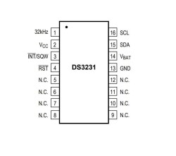 DS3231SN SOIC-16-W Smd Zamanlayıcı Entegre - 2