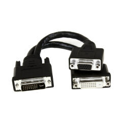 DVI-I to DVI-D+VGA Converter Cable