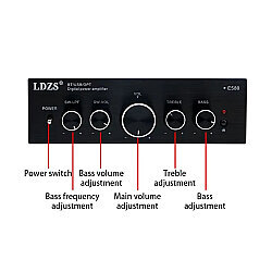 E580 BT 5.0 2x100W + 100W 2.1 Kanal Bluetooth Amfi Modülü - 2