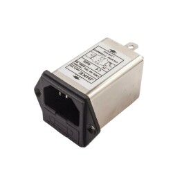 EMI Filter 10A Male Power Socket - With Fuse Holder