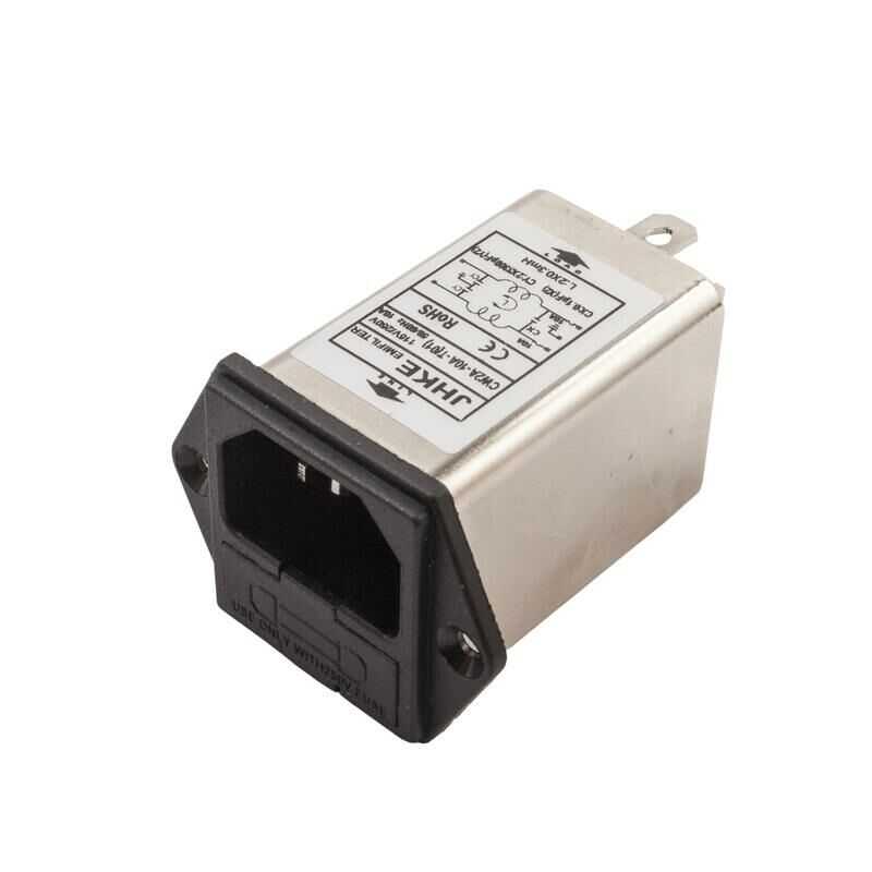 EMI Filtre 10A Erkek Power Soketi - Sigorta Yuvalı
