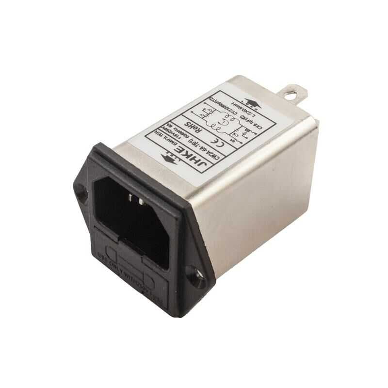 EMI Filtre 6A Erkek Power Soketi - Sigorta Yuvalı