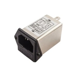 EMI Filtre 6A Erkek Power Soketi - Sigorta Yuvalı