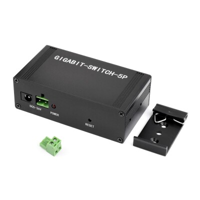 Endüstriyel 5P Gigabit Ethernet Switch - Full-Duplex 10/100/1000M - 5