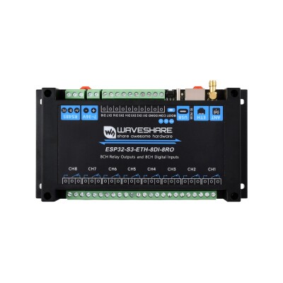 Endüstriyel 8 Kanallı ESP32-S3 WiFi Röle Modülü - RS485 Arayüzü - 2