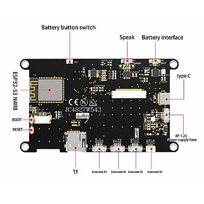 ESP32-S3 W5 4.3 Inch 480x270 Capacitive Touch Screen Development Board - 2