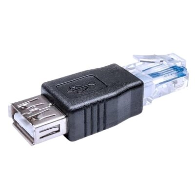 Ethernet RJ45 Male to USB Female Converter Adapter - 1