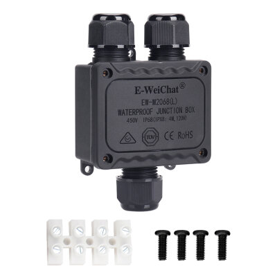 EW-M2068L-3Y 3-Way Waterproof Cable Junction Box - 1