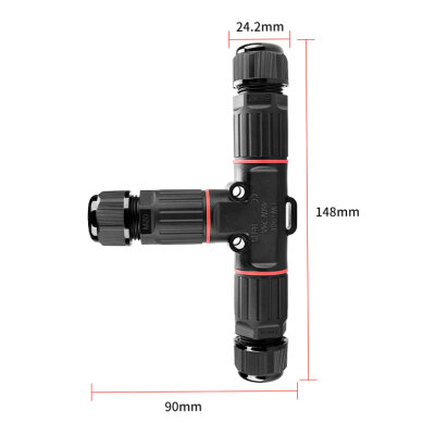 EW-P20T-2P T-Tip 2-Pin Su Geçirmez Konnektör - 3