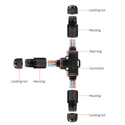 EW-P20T-2P T-Tip 2-Pin Su Geçirmez Konnektör - 4