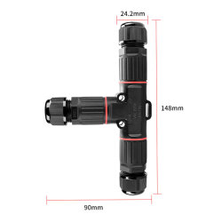 EW-P20T-2P T-Type 2-Pin Waterproof Connector - 3