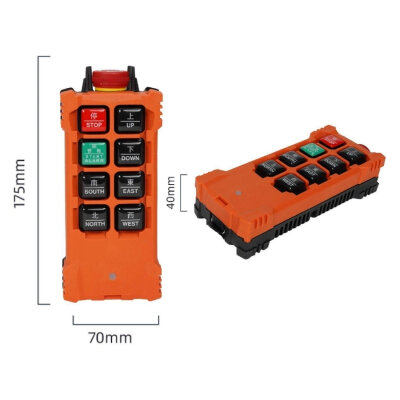 F21-E1B-JTK AC/DC 24V-440V Industrial Crane Wireless Remote Control Set + Emergency Stop - 2