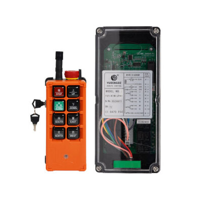 F21-E1B-JTX+ AC/DC 24V-440V Industrial Crane Wireless Remote Control Set + Emergency Stop + Safety Lock - 1