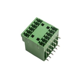 F83-3.5-6P 2x6 Pin 3.5mm 90C Plug-in Double Male Terminal Block