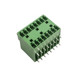 F83-3.5-8P 2x8 Pin 3.5mm 90C Plug-in Double Male Terminal Block