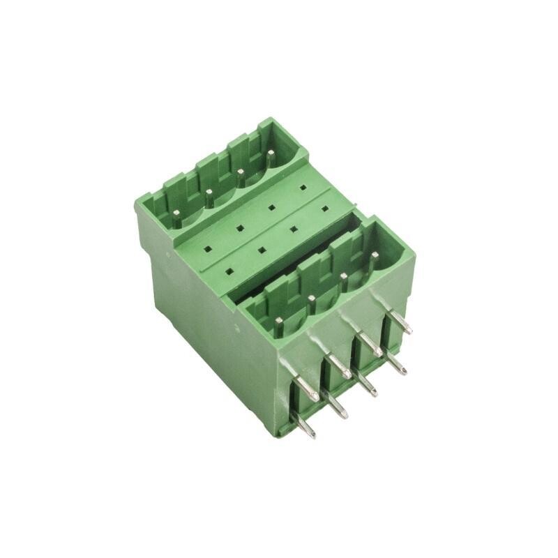 F85-5.08-4P 2x4 Pin 5.08mm 90C Geçmeli Çift Erkek Klemens