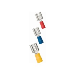 FDD 2-187 Blue Female Faston Insulated Cable End 10 Pieces