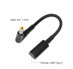 Female Type C to Male 4.0x1.7mm Jack Converter Cable Type-C to 4017