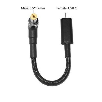 Female Type C to Male 5.5x1.7mm Jack Converter Cable Type-C to 5517 - 1