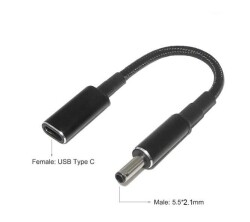 Female Type C to Male 5.5x2.1mm Jack Converter Cable Type-C to 5521