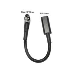 Female Type C to Male 7.4x0.6mm HP Converter Cable Type-C to 7406HP