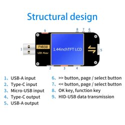 FNB38 USB Test Cihazı - Voltaj ve Akım Ölçer - 3