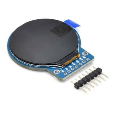 GC9A01 1.28'' 240x240 Oled Grafik Lcd Ekran - Yuvarlak PCB - 1