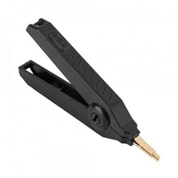 Gold Plated Large Test Clip - Black Crocodile
