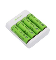 GP ReCyko+ 4'lü 2600mAh AA Şarj Edilebilir Pil + USB Pil Şarj Cihazı - 2