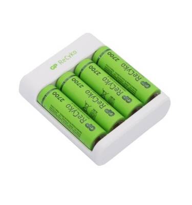 GP ReCyko+ 4'lü 2600mAh AA Şarj Edilebilir Pil + USB Pil Şarj Cihazı - 2