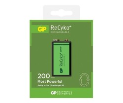 GP ReCyko+ 9V 200mAh Şarj Edilebilir Pil