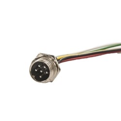 GX-16 6-Pin Mike Connector with Cable - Male