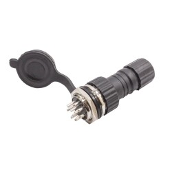 GX-16 9-Pin Waterproof Mike Connector - Panel Type