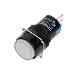 HBZS1-A AY-11Z 16mm Keyed Button - White - 1