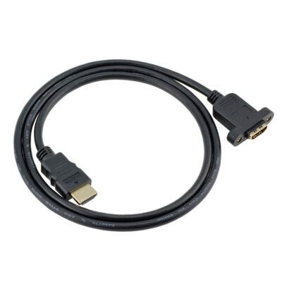 HDMI 2.0 4K Male-to-Female Panel Mount Extension Cable - 1 Meter - 2