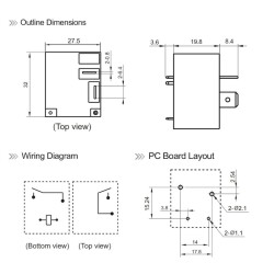 HF2160-1A-12DE 12V 30A Air Conditioning Relay 4-Pin - 3