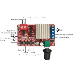 Hız ve Yön Kontrol 5A Dc Motor Sürücü 5-26V - 3