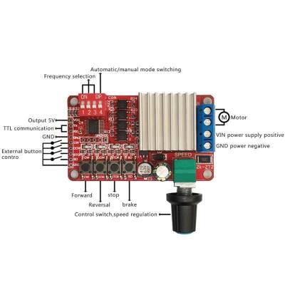 Hız ve Yön Kontrol 5A Dc Motor Sürücü 5-26V - 3