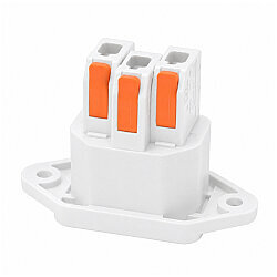 IEC 320 C14 Erkek Power Soket Buat Klemens Bağlantılı - Beyaz - 3