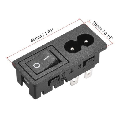 IEC C8 2-Pin Anahtarlı Power Soketi - 3