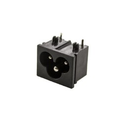 IEC320 C6 Male Power Socket 90 Degree