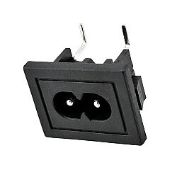IEC320 C8 2-Pin Erkek Power Soketi 90 Derece