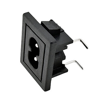 IEC320 C8 2-Pin Male Power Socket 90 Degrees - 2