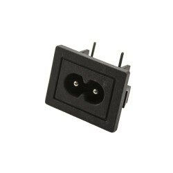 IEC320 C8 Male Power Socket 90 Degree