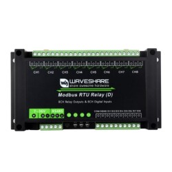 Industrial 8 Channel Modbus RTU Ethernet Relay Module (D) - Digital Input and RS485 Interface