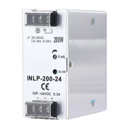 INLP-200-24 - 200W 24VDC 8.3A Raya Montajlı Güç Kaynağı