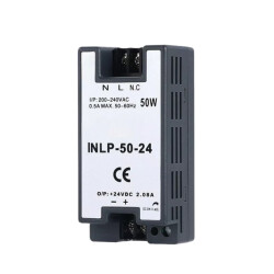 INLP-50-24 - 50W 24VDC 2.08A Rail Mounted Power Supply