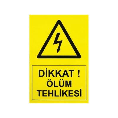 IS-Tİ2 Tehlike Etiketi 14x10cm (Yüksek Voltaj) - 1