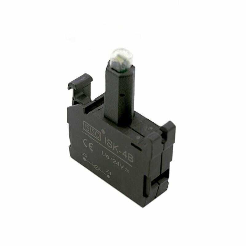ISK-4B 24V Buton Işık Kontağı - Kırmızı